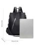 Letter Decor Zip Front Functional Backpack