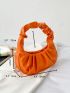 Minimalist Snap Button Ruched Bag