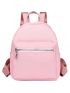 Zipper Front Functional Backpack