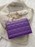 Mini Quilted Snap Button Square Bag