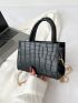 Mini Crocodile Embossed Square Bag