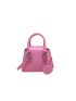 Mini Letter Embossed Double Handle Dome Bag