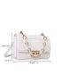 Stitch Detail Chain Flap Square Bag