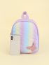 Ombre Heart Pattern Sequin & Butterfly Decor Classic Backpack