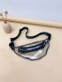 Clear Metallic Tape Decor Fanny Pack