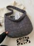 Stylish Quilted Crossbody Hobo Bag Perfect For Work