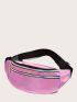 Holographic Double Pocket Fanny Pack