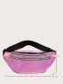 Holographic Double Pocket Fanny Pack