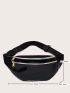 Minimalist Double Zipper Waist Bag