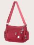 Multi Zipper Front Crossbody Bag