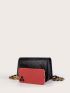 Mini Twist Lock Crocodile Embossed Flap Belt Bag