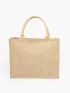 Minimalist Linen Top Handle Bag