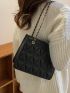 Minimalist Quilted Chain Square Bag