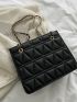 Minimalist Quilted Chain Square Bag