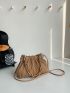 Chain Decor Ruched Bag