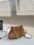 Chain Decor Ruched Bag