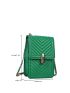 Mini Quilted Metal Lock Flap Chain Square Bag