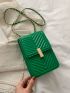 Mini Quilted Metal Lock Flap Chain Square Bag