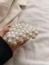 Mini Faux Pearl Beaded Crossbody Bag