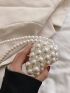 Mini Faux Pearl Beaded Crossbody Bag