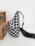 Checkered Pattern Sling Bag