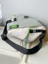 Two Tone Patch Detail Waist Bag