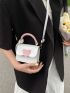 Mini Heart Patch Detail Flap Square Bag