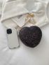 Mini Glitter Heart Design Novelty Bag