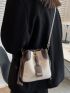 Mini Two Tone Metal Decor Bucket Bag