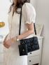 Chain Decor Flap Square Bag With Coin Purse