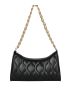 Quilted Detail Chain Baguette Bag