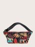 Tropical & Letter Graphic Fanny Pack