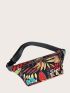 Tropical & Letter Graphic Fanny Pack