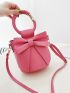 Minimalist Bow Decor Bucket Bag