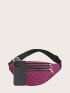 Quilted Double Zip Fanny Pack