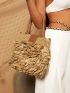 Fringe Detail Straw Bag