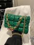 Quilted Chain Ruched Bag