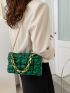 Quilted Chain Ruched Bag