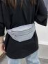 Minimalist Double Zipper Fanny Pack