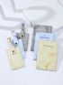 3pcs Letter Graphic Passport Cases And 3pcs Luggage Tags