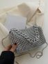 Mini Rhinestone Decor Chain Crossbody Bag