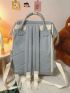 Two Tone Backpack With Bag Charm