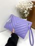 Chevron Tassel Decor Square Bag