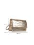 Mini Metallic Crocodile Embossed Square Bag