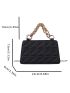 Quilted Detail Chain Square Bag