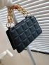 Quilted Detail Chain Square Bag