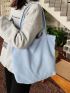 Minimalist Corduroy Shoulder Tote Bag