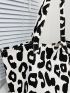 Leopard Pattern Shoulder Tote Bag