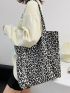 Leopard Pattern Shoulder Tote Bag