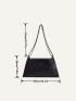 Turn Lock Flap Chain Square Bag